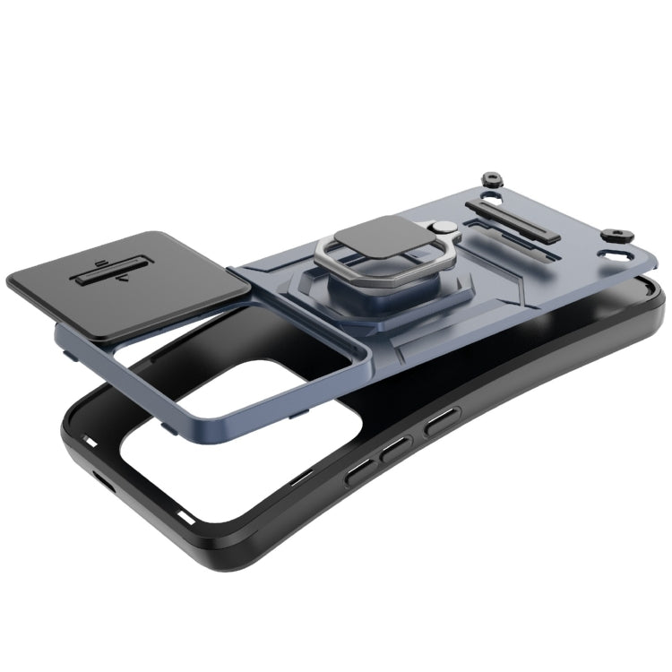 For Xiaomi 14 Pro 5G Sliding Camshield TPU + PC Shockproof Phone Case with Holder(Black) - 14 Pro Cases by PMC TechLife | Online Shopping South Africa | PMC TechLife | Buy Now Pay Later Mobicred