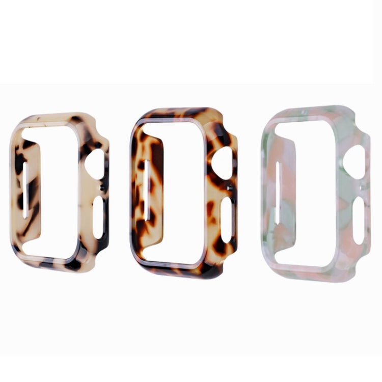 For Apple Watch Ultra 2 / Ultra 49mm Printed Resin PC Watch Case(Pink Green) - Watch Cases by PMC Jewellery | Online Shopping South Africa | PMC Jewellery | Buy Now Pay Later Mobicred
