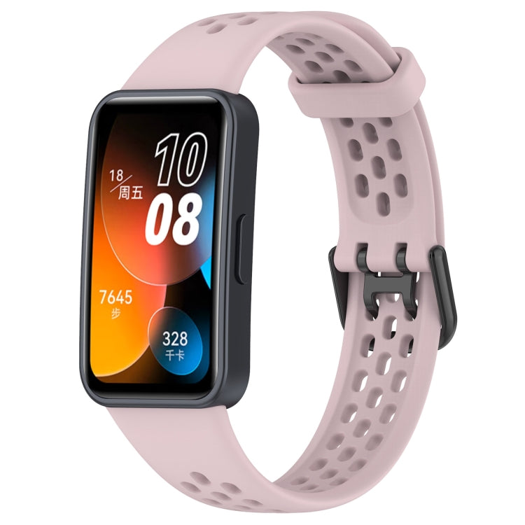 For Huawei Band 10 / 9 / 8 Solid Color Breathable Silicone Watch Band(Pink) - Watch Bands by PMC TechLife | Online Shopping South Africa | PMC TechLife | Buy Now Pay Later Mobicred