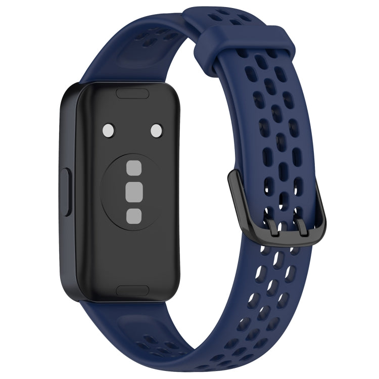 For Huawei Band 10 / 9 / 8 Solid Color Breathable Silicone Watch Band(Midnight Blue) - Watch Bands by PMC TechLife | Online Shopping South Africa | PMC TechLife | Buy Now Pay Later Mobicred