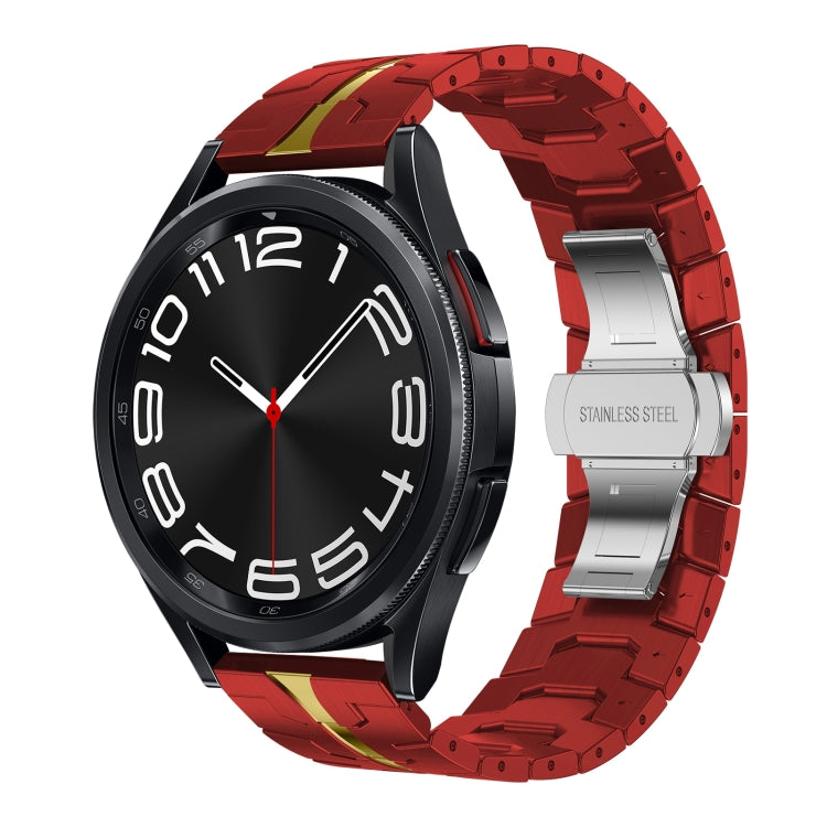 For Samsung Galaxy Watch 6 / 6 Classic Stainless Steel Metal Watch Band(Red Gold) - Watch Bands by PMC TechLife | Online Shopping South Africa | PMC TechLife