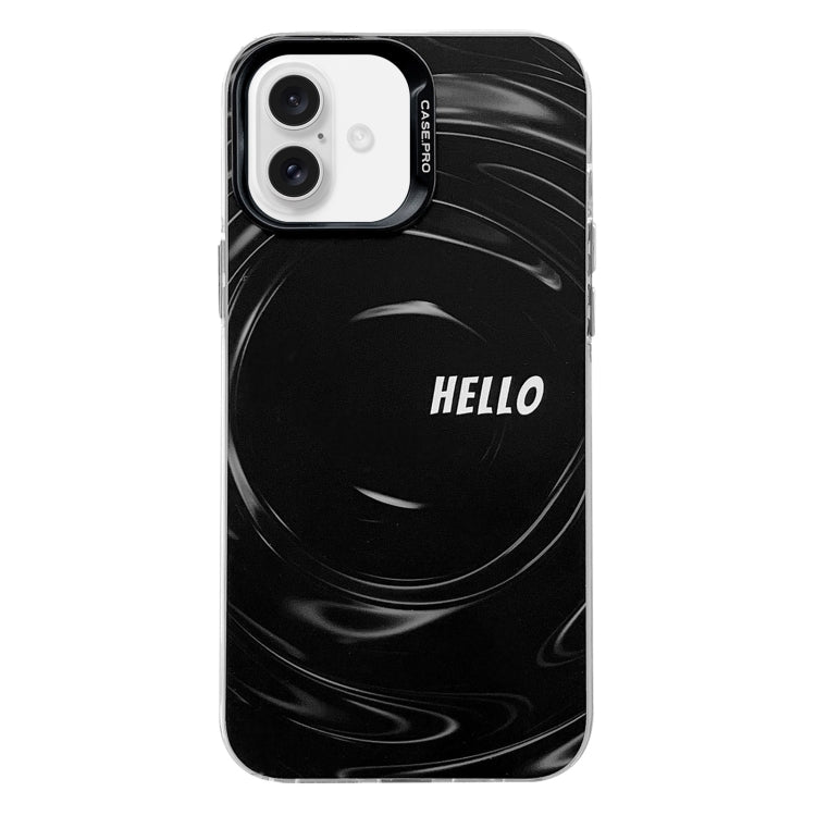 For iPhone 16 Plus Electroplated Silver Series PC Protective Phone Case(Creative Text A) - free shipping - PMC TechLife - Order now!