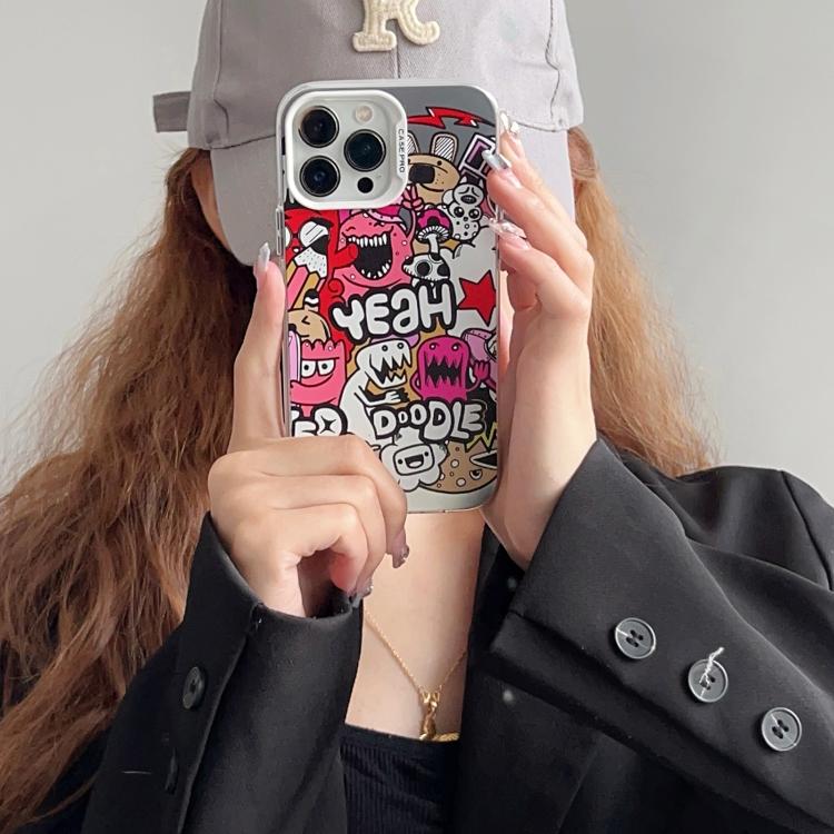 For iPhone 16 Pro Electroplated Silver Series PC Protective Phone Case(Cartoon) - free shipping - PMC TechLife - Order now!
