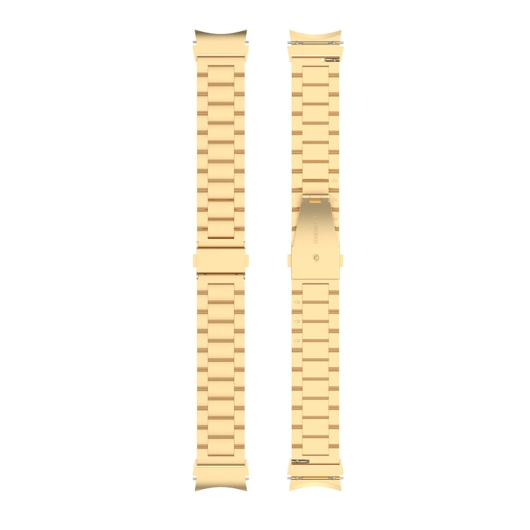 For Samsung Galaxy Watch 6 / 6 Classic Three Bead Stainless Steel Watch Band(Bright Gold) - free shipping - PMC TechLife - Order now!