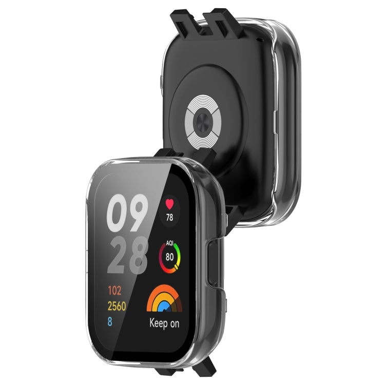 For Xiaomi Mi Watch Lite 3 PC + Tempered Film Integrated Watch Protective Case(Transparent) - Watch Cases by PMC TechLife | Online Shopping South Africa | PMC TechLife