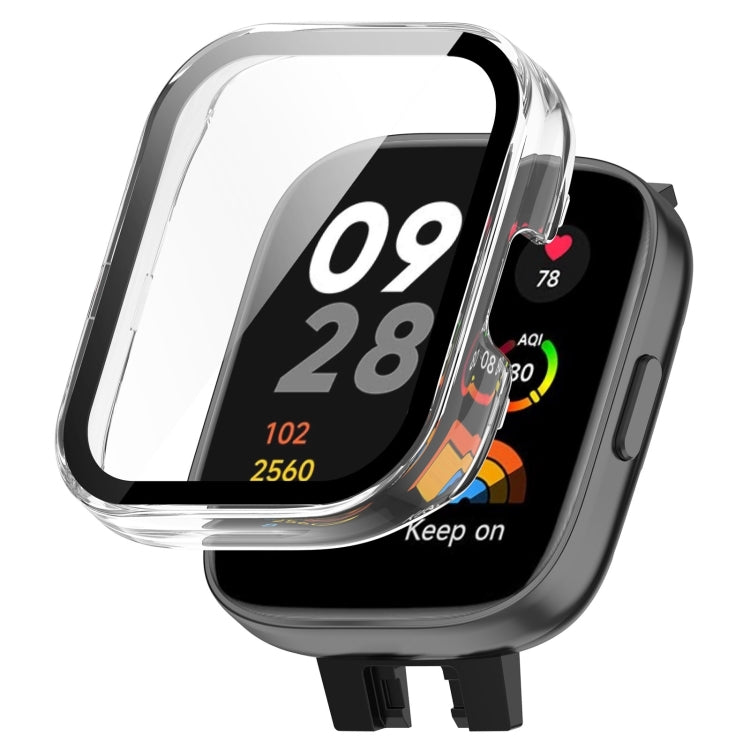 For Redmi Watch 3 Lite / Redmi Watch 3 Active PC + Tempered Film Integrated Watch Protective Case(Transparent) - free shipping - PMC TechLife - Order now!