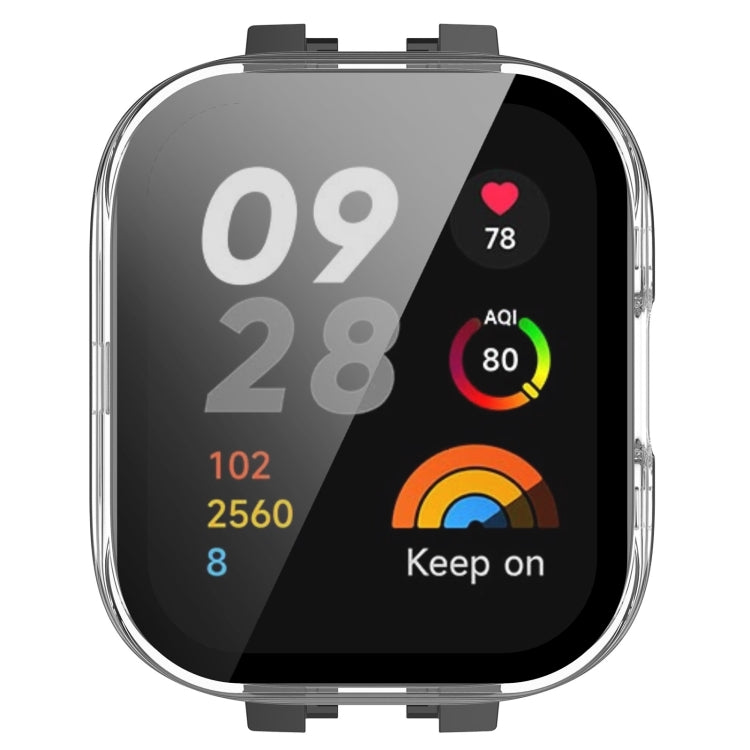 For Redmi Watch 3 Lite / Redmi Watch 3 Active PC + Tempered Film Integrated Watch Protective Case(Transparent) - free shipping - PMC TechLife - Order now!