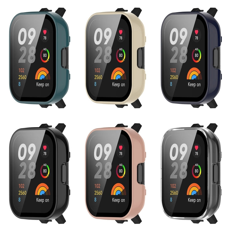 For Xiaomi Mi Watch Lite 3 PC + Tempered Film Integrated Watch Protective Case(Transparent) - Watch Cases by PMC TechLife | Online Shopping South Africa | PMC TechLife
