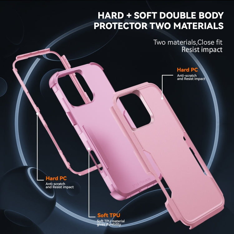 For iPhone 16 Pro Max Commuter Shockproof TPU + PC Phone Case(Pink) - iPhone 16 Pro Max Cases by PMC TechLife | Online Shopping South Africa | PMC TechLife | Buy Now Pay Later Mobicred