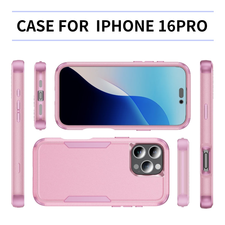 For iPhone 16 Pro Commuter Shockproof TPU + PC Phone Case(Pink) - iPhone 16 Pro Cases by PMC TechLife | Online Shopping South Africa | PMC TechLife | Buy Now Pay Later Mobicred