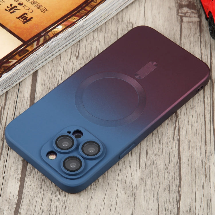 For iPhone 15 Liquid TPU Silicone Gradient MagSafe Phone Case(Blue Purple) - free shipping - PMC TechLife - Order now!