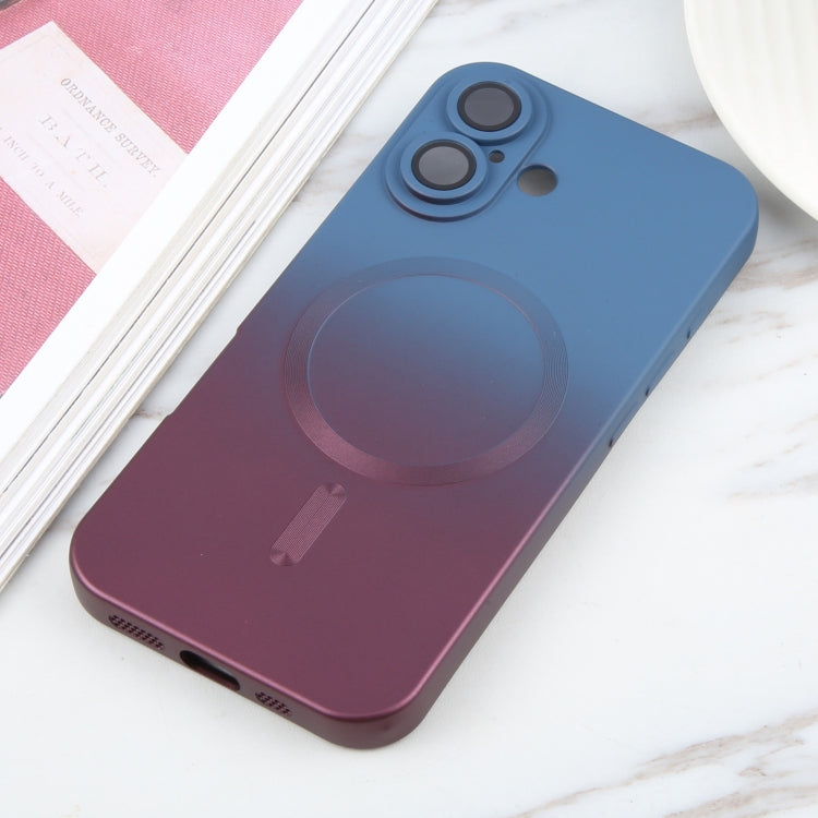 For iPhone 16 Plus Liquid TPU Silicone Gradient MagSafe Phone Case(Blue Purple) - iPhone 16 Plus Cases by PMC TechLife | Online Shopping South Africa | PMC TechLife | Buy Now Pay Later Mobicred
