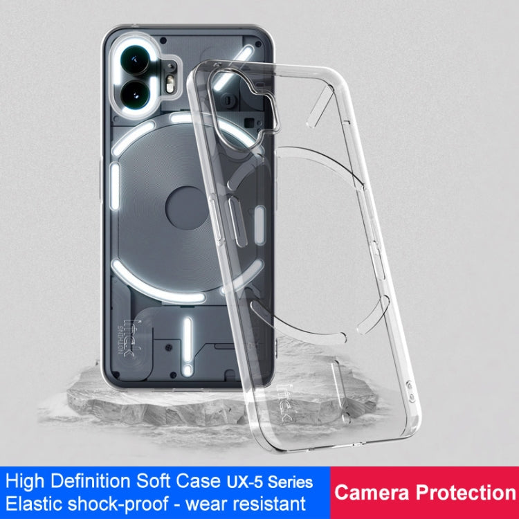 For Nothing Phone 2 imak UX-5 Series Transparent Shockproof TPU Protective Case(Transparent) - Nothing Cases by imak | Online Shopping South Africa | PMC Jewellery | Buy Now Pay Later Mobicred
