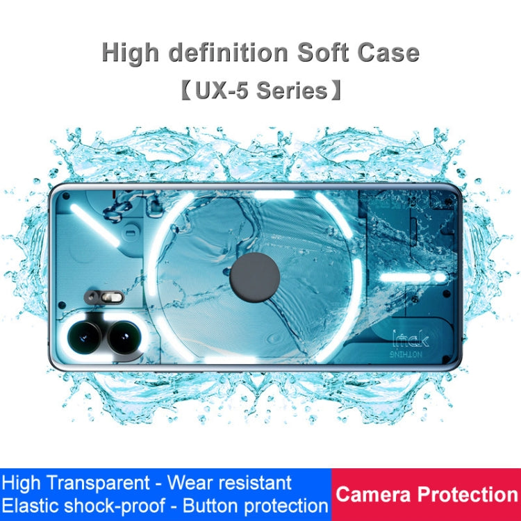 For Nothing Phone 2 imak UX-5 Series Transparent Shockproof TPU Protective Case(Transparent) - Nothing Cases by imak | Online Shopping South Africa | PMC Jewellery | Buy Now Pay Later Mobicred