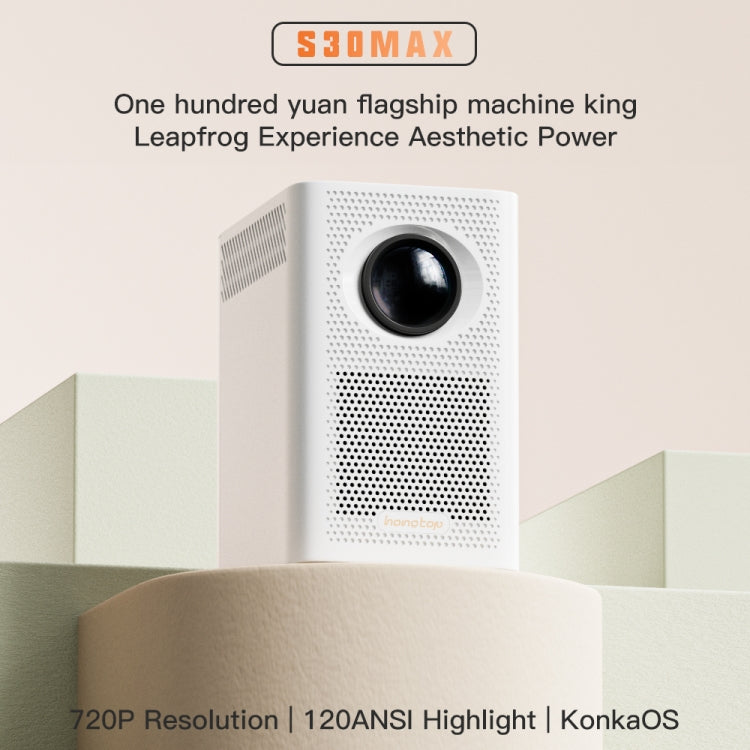 S30 Max Android 10 OS HD Portable WiFi Mobile Projector, Plug Type:UK Plug(Black) - Mini Projector by PMC TechLife | Online Shopping South Africa | PMC TechLife | Buy Now Pay Later Mobicred