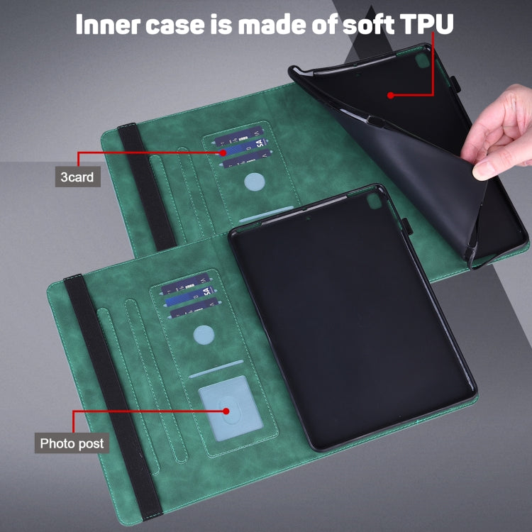 For Google Pixel Tablet Peacock Embossed Pattern Leather Tablet Case(Green) - Google by PMC TechLife | Online Shopping South Africa | PMC TechLife | Buy Now Pay Later Mobicred