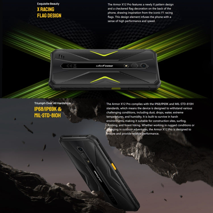Ulefone Armor X12 Pro, 4GB+64GB, IP68/IP69K Rugged Phone, 5.45 inch Android 13 MediaTek Helio G36 Octa Core, Network: 4G, NFC(Some Orange) - free shipping - PMC TechLife - Order now!
