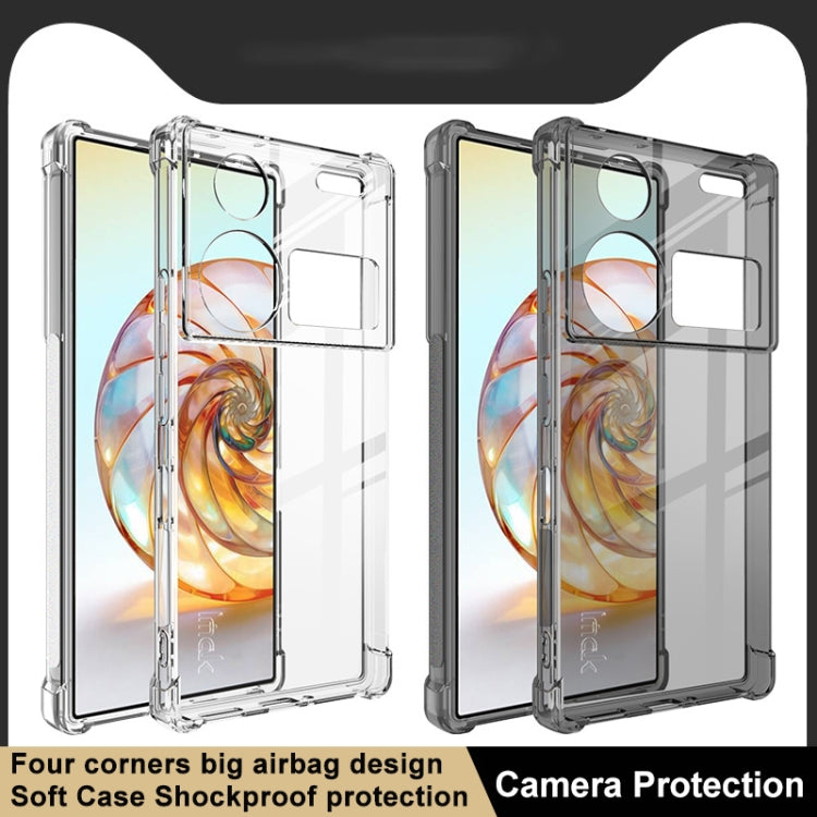 For ZTE nubia Z60 Ultra 5G imak Shockproof Airbag TPU Phone Case(Transparent Black) - ZTE Cases by imak | Online Shopping South Africa | PMC TechLife | Buy Now Pay Later Mobicred