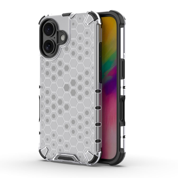 For iPhone 16 Plus Honeycomb Shockproof Phone Case(White) - free shipping - PMC TechLife - Order now!