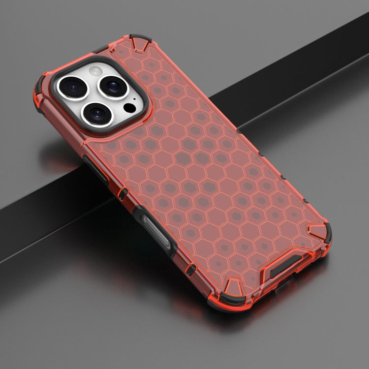 For iPhone 16 Pro Honeycomb Shockproof Phone Case(Red) - iPhone 16 Pro Cases by PMC TechLife | Online Shopping South Africa | PMC TechLife | Buy Now Pay Later Mobicred