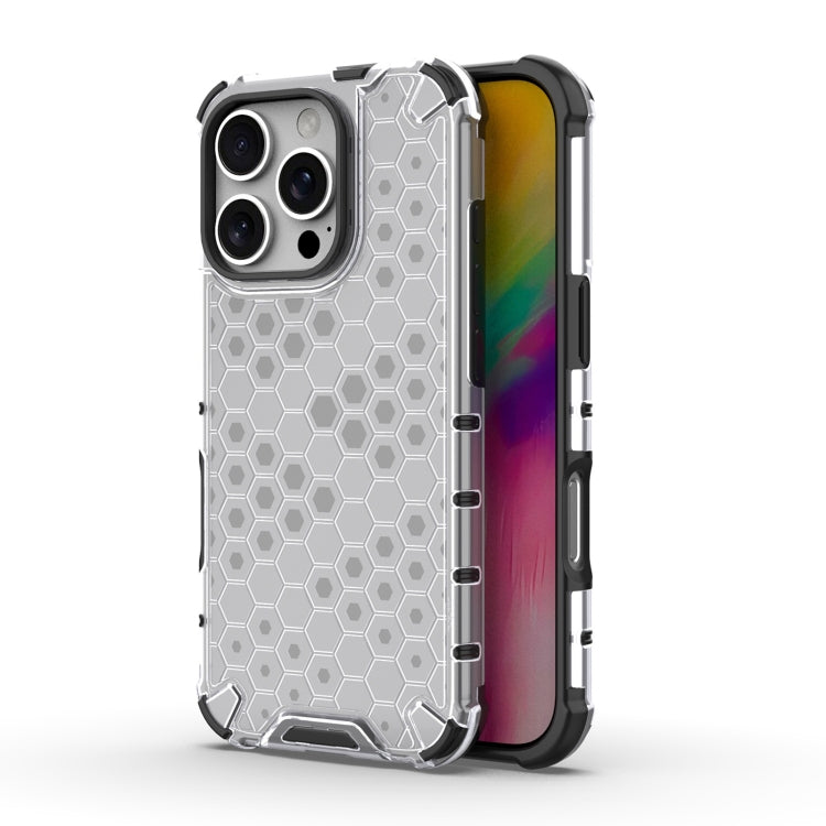 For iPhone 16 Pro Max Honeycomb Shockproof Phone Case(White) - iPhone 16 Pro Max Cases by PMC TechLife | Online Shopping South Africa | PMC TechLife | Buy Now Pay Later Mobicred