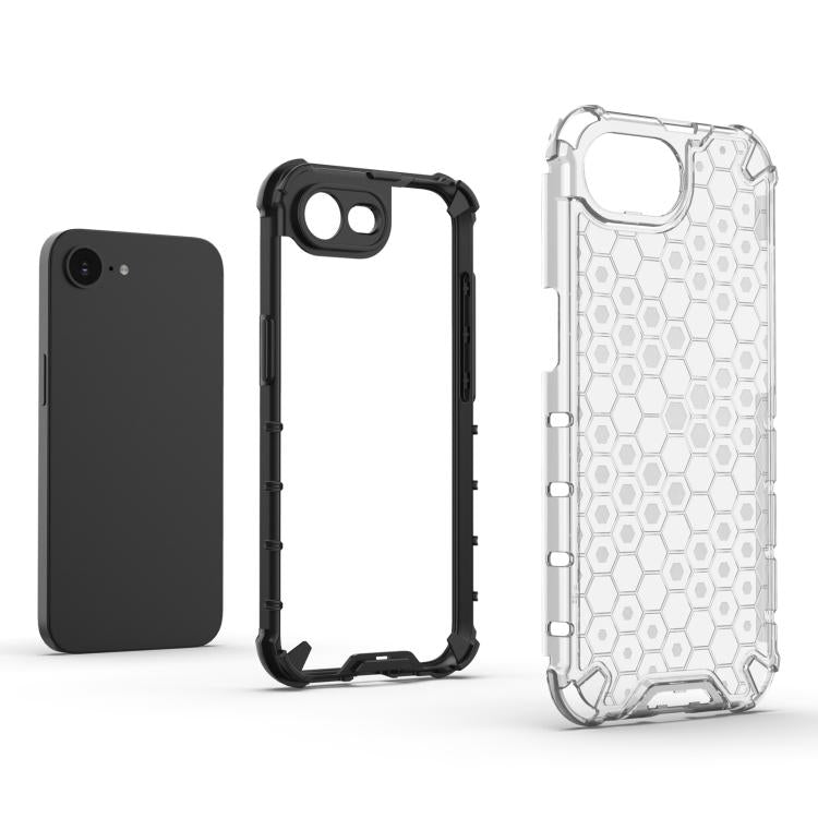 For iPhone 16e Honeycomb Shockproof Phone Case(Black) - free shipping - PMC TechLife - Order now!