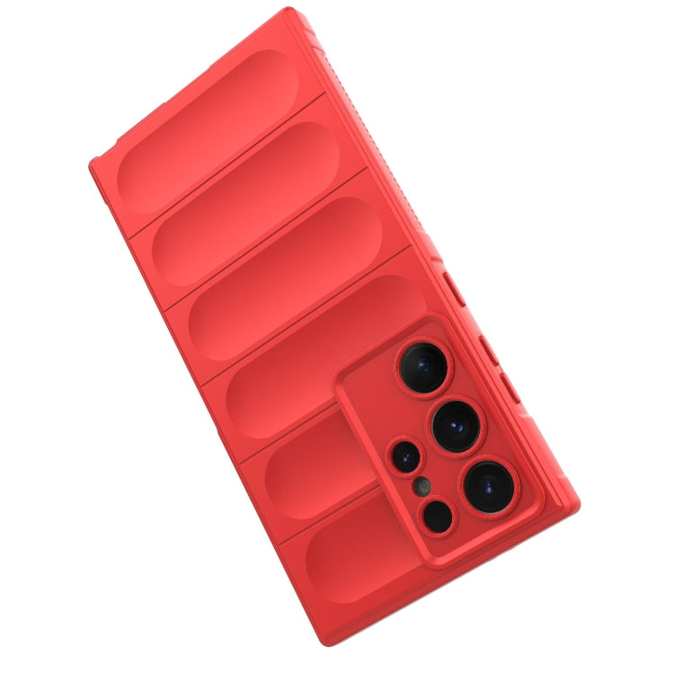 For Samsung Galaxy S24 Ultra 5G Magic Shield TPU + Flannel Phone Case(Wine Red) - Galaxy S24 Ultra 5G Cases by PMC TechLife | Online Shopping South Africa | PMC TechLife