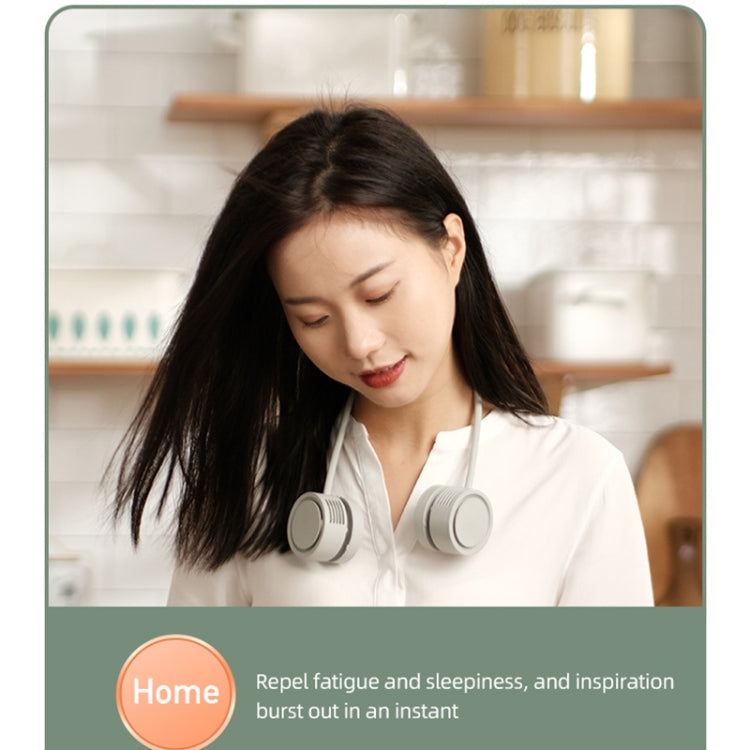 DQ209 Portable Hanging Neck Mute Aroma Diffuser Small Fan(Ice Green) - free shipping - PMC TechLife - Order now!