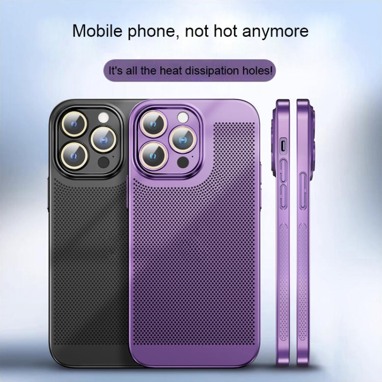 For iPhone 12 Ice Sense Heat Dissipation Electroplating PC Phone Case(Black) - iPhone 12 / 12 Pro Cases by PMC TechLife | Online Shopping South Africa | PMC TechLife | Buy Now Pay Later Mobicred