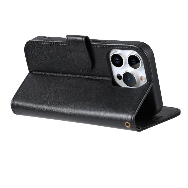 For iPhone 16 Pro Max AZNS Sheepskin Texture Flip Leather Phone Case(Black) - iPhone 16 Pro Max Cases by AZNS | Online Shopping South Africa | PMC TechLife | Buy Now Pay Later Mobicred