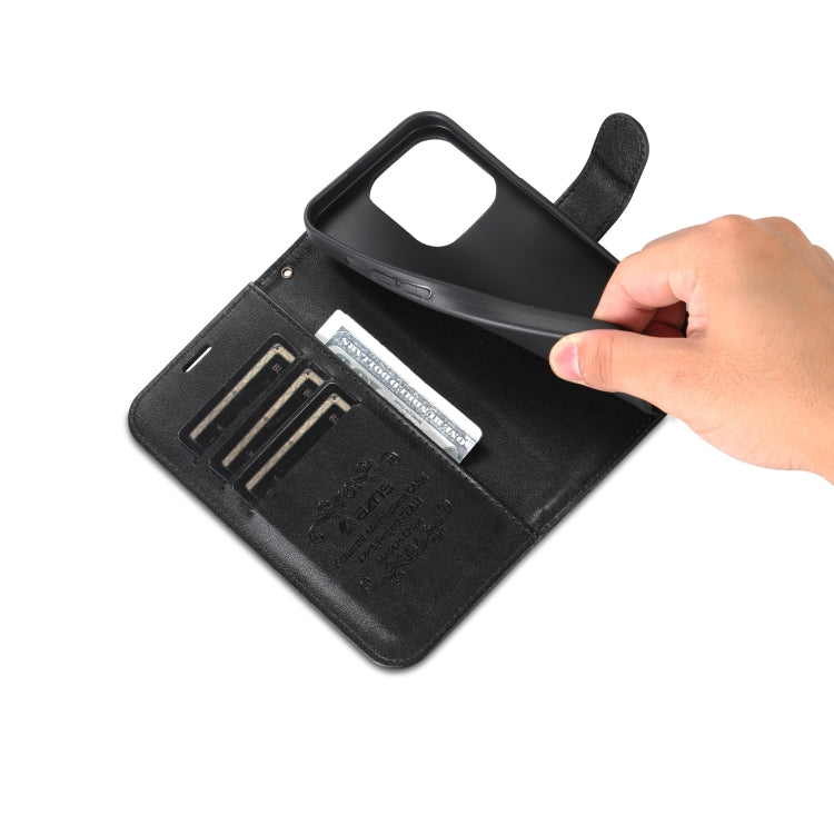 For iPhone 16 Pro Max AZNS Sheepskin Texture Flip Leather Phone Case(Black) - iPhone 16 Pro Max Cases by AZNS | Online Shopping South Africa | PMC TechLife | Buy Now Pay Later Mobicred