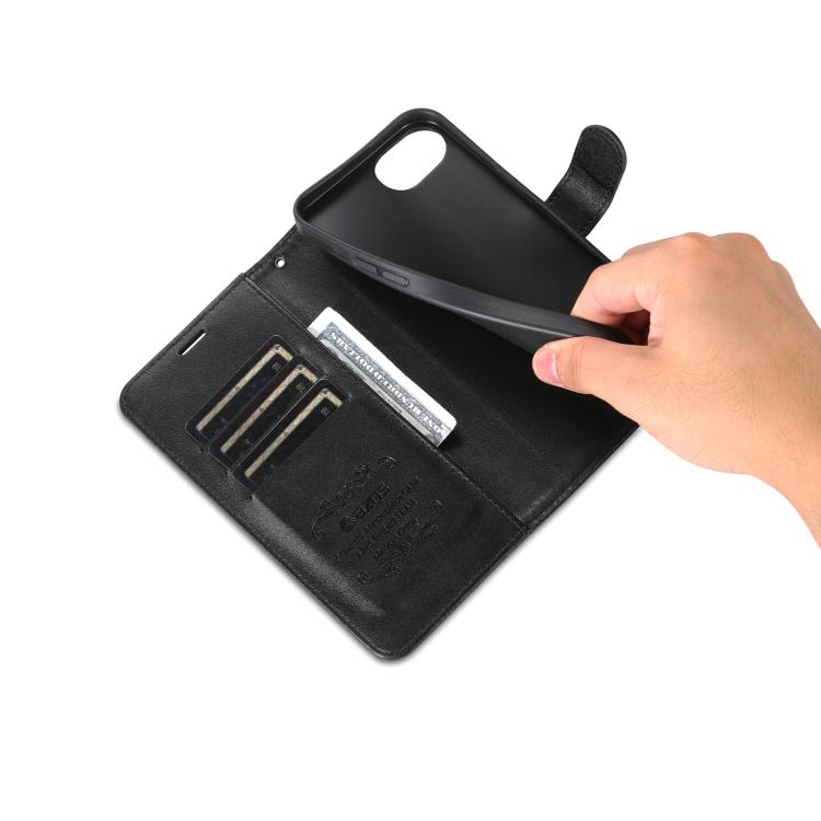 For iPhone 16e AZNS Sheepskin Texture Flip Leather Phone Case(Black) - iPhone 16e Cases by AZNS | Online Shopping South Africa | PMC TechLife | Buy Now Pay Later Mobicred