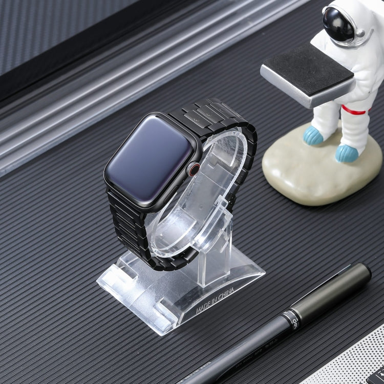 For Apple Watch Series 6 40mm Safety Buckle Titanium Steel Watch Band(Black) - Watch Bands by PMC TechLife | Online Shopping South Africa | PMC TechLife