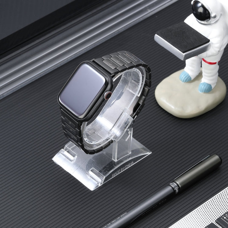 For Apple Watch Series 4 44mm Safety Buckle Titanium Steel Watch Band(Grey) - Watch Bands by PMC TechLife | Online Shopping South Africa | PMC TechLife