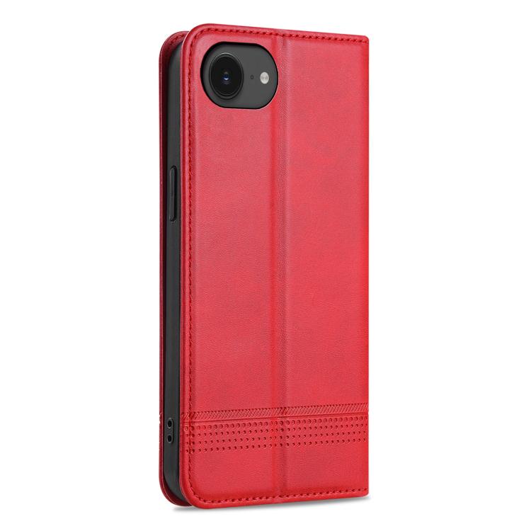 For iPhone 16e AZNS Magnetic Calf Texture Flip Leather Phone Case(Red) - iPhone 16e Cases by AZNS | Online Shopping South Africa | PMC TechLife | Buy Now Pay Later Mobicred