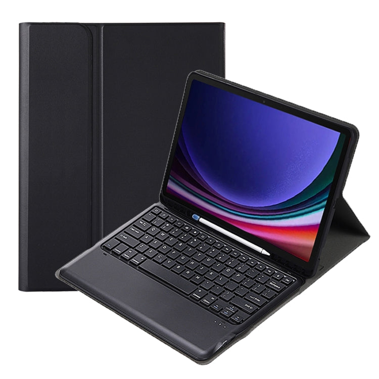 For Samsung Galaxy Tab S9 FE+ A810B Pen Slot Detachable Bluetooth Keyboard Leather Tablet Case(Black) - Samsung Keyboard by PMC TechLife | Online Shopping South Africa | PMC TechLife