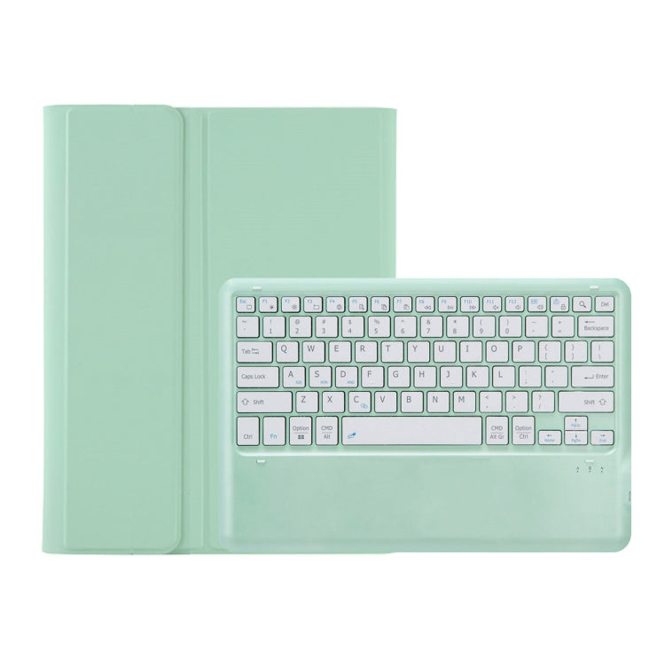 For Samsung Galaxy Tab S9 FE+ A810B Pen Slot Detachable Bluetooth Keyboard Leather Tablet Case(Mint Green) - Samsung Keyboard by PMC TechLife | Online Shopping South Africa | PMC TechLife