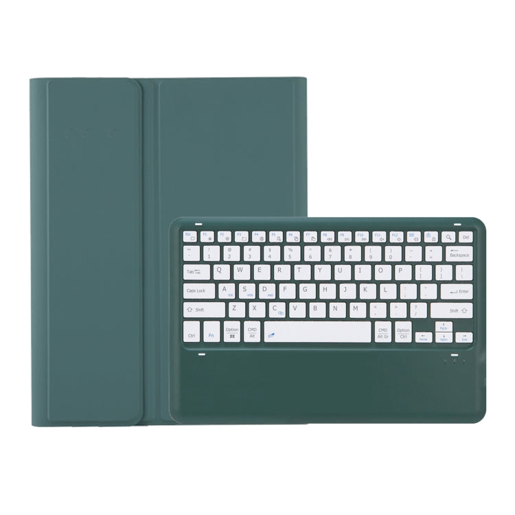 For Samsung Galaxy Tab S9 FE+ A810B Pen Slot Detachable Bluetooth Keyboard Leather Tablet Case(Dark Green) - Samsung Keyboard by PMC TechLife | Online Shopping South Africa | PMC TechLife
