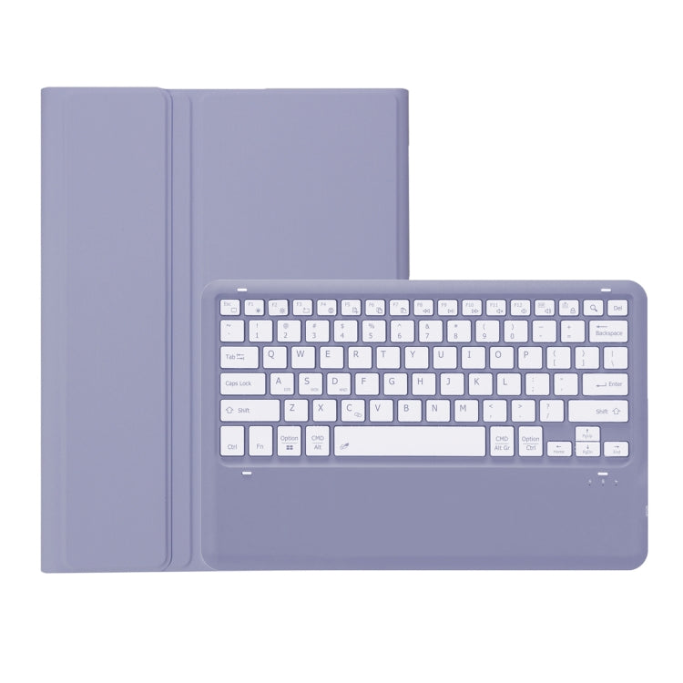 For Samsung Galaxy Tab S9 FE+ A810B Pen Slot Detachable Bluetooth Keyboard Leather Tablet Case(Purple) - Samsung Keyboard by PMC TechLife | Online Shopping South Africa | PMC TechLife
