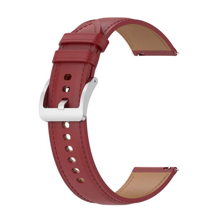 For Samsung Galaxy Watch 6 / 6 Classic Leather Replacement Watch Band(Red) - free shipping - PMc TechLife - Order now!