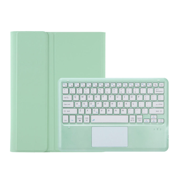 For Samsung Galaxy Tab S9+ A810B-A Touch Pad Detachable Bluetooth Keyboard Leather Tablet Case(Mint Green) - Samsung Keyboard by PMC TechLife | Online Shopping South Africa | PMC TechLife