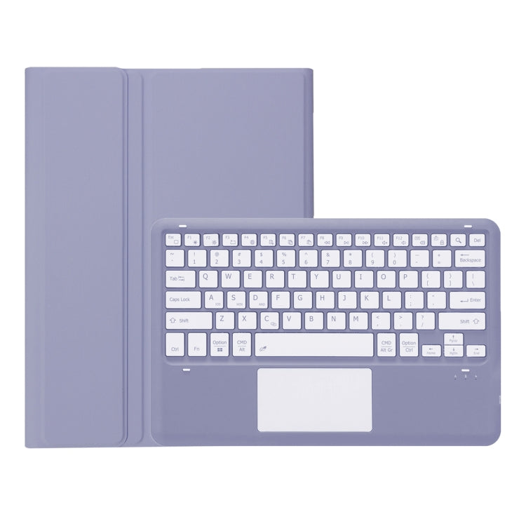 For Samsung Galaxy Tab S9 FE+ A810B-A Touch Pad Detachable Bluetooth Keyboard Leather Tablet Case(Purple) - Samsung Keyboard by PMC TechLife | Online Shopping South Africa | PMC TechLife