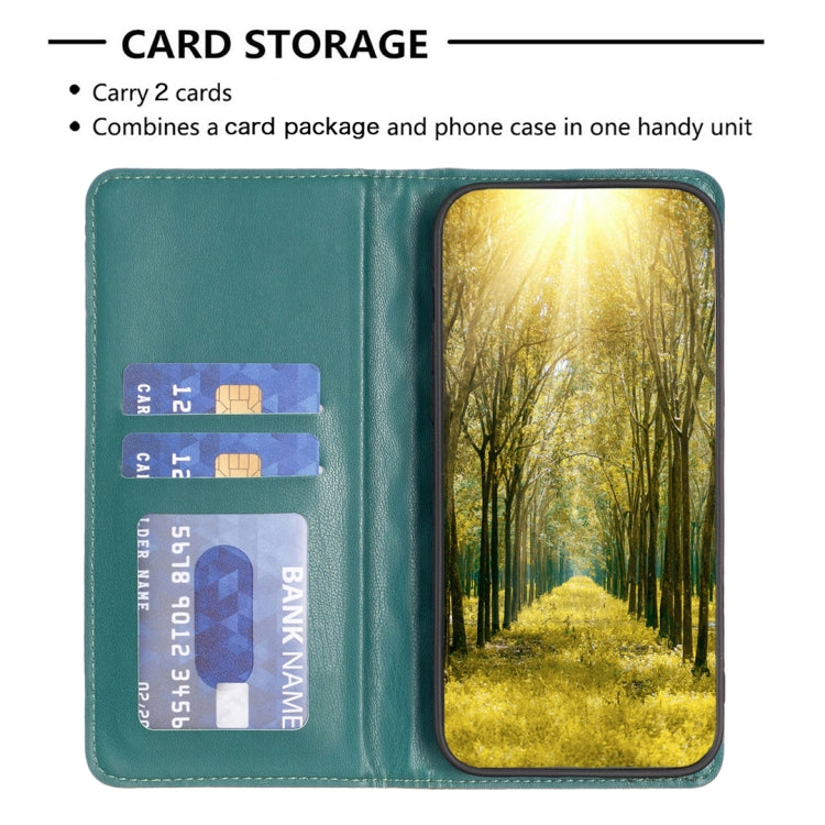 For OPPO A38 4G Diamond Lattice Magnetic Leather Flip Phone Case(Green) - A38 Cases by PMC TechLife | Online Shopping South Africa | PMC TechLife | Buy Now Pay Later Mobicred