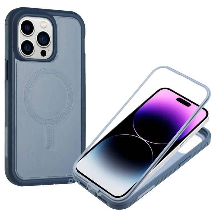 For iPhone 14 Plus Defender Series XT MagSafe Magnetic PC + TPU Shockproof Phone Case(Blue) - free shipping - PMC TechLife - Order now!
