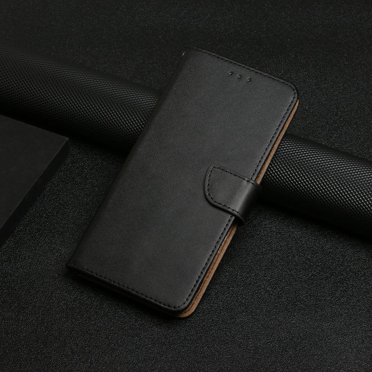 For Motorola Moto G55 5G Genuine Leather Fingerprint-proof Horizontal Flip Phone Case(Black) - Motorola Cases by PMC TechLife | Online Shopping South Africa | PMC TechLife | Buy Now Pay Later Mobicred