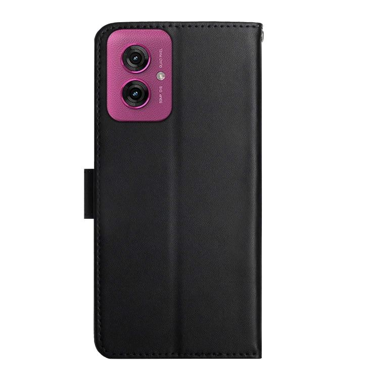 For Motorola Moto G55 5G Genuine Leather Fingerprint-proof Horizontal Flip Phone Case(Black) - Motorola Cases by PMC TechLife | Online Shopping South Africa | PMC TechLife | Buy Now Pay Later Mobicred