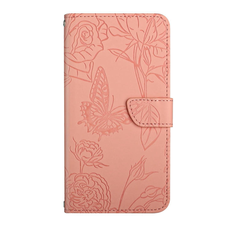 For Motorola Edge 5G 2024 HT03 Skin Feel Butterfly Embossed Flip Leather Phone Case(Pink) - Motorola Cases by PMC Jewellery | Online Shopping South Africa | PMC Jewellery | Buy Now Pay Later Mobicred