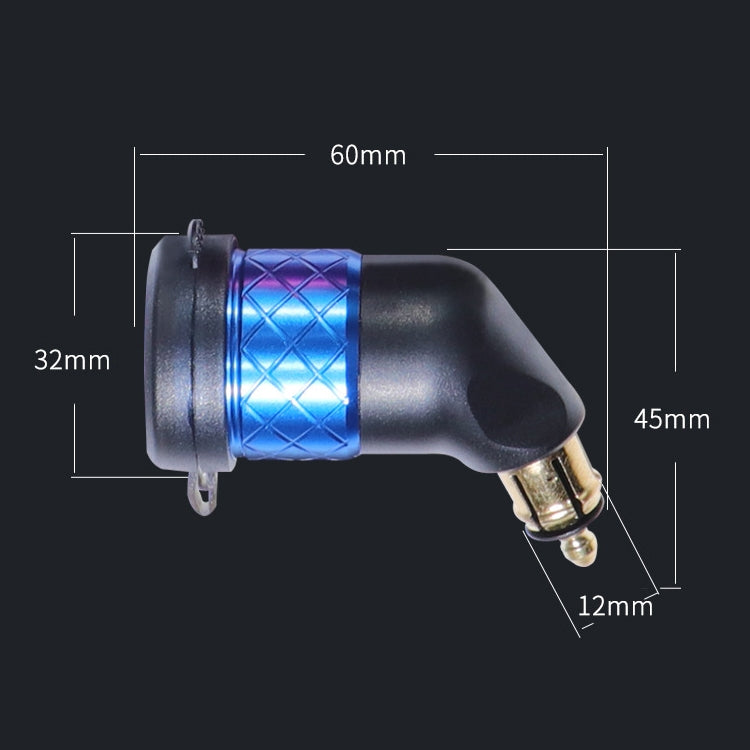 German EU Plug Special Motorcycle Elbow Charger Dual USB Voltmeter 4.2A Charger, Shell Color:Gold(Green Light) - Battery Charger by PMC TechLife | Online Shopping South Africa | PMC TechLife | Buy Now Pay Later Mobicred