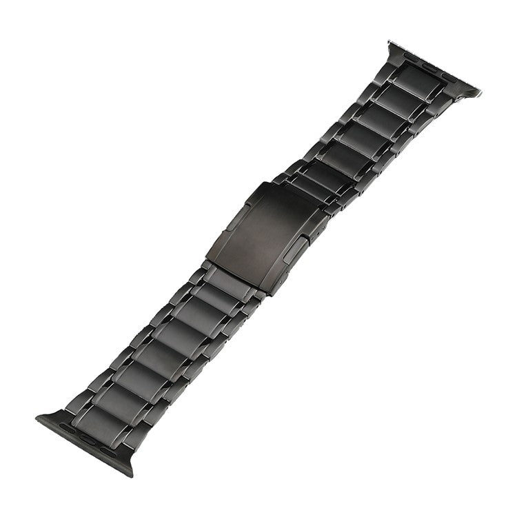 For Apple Watch SE 44mm Five Beads Turtle Buckle Titanium Steel Watch Band(Grey) - Watch Bands by PMC TechLife | Online Shopping South Africa | PMC TechLife