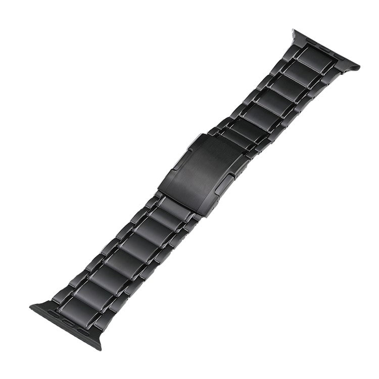 For Apple Watch Series 3 42mm Five Beads Turtle Buckle Titanium Steel Watch Band(Black) - Watch Bands by PMC TechLife | Online Shopping South Africa | PMC TechLife